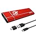 Produktbild Dogfish Tragbare Externe SSD 256GB Ngff 2242/2260/2280 Rot Aluminium USB 3.1 Typ C Ultraleichte Externe SSD Tragbares Mini-Solid-State-Laufwerk für Mac Windows Android Linux