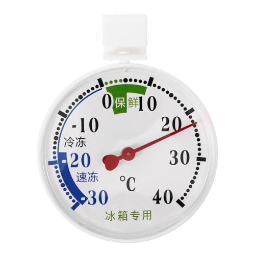 COLLBATH Termometro per Frigorifero e Congelatore con Ventosa Quadrante Analogico di Precisione Monitor Temperatura Alta e Bassa per Celle Frigorifere e Armadi di Conservazione Campioni