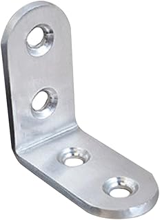 ULTECHNOVO Hardware Brackets Decorative Shelves L Brackets Heavy Duty Shelf Brackets Wooden Corner Brace Braces 90 Degree Hardware Fixed Shelf Right Angle Accessories Corner Bracket Silver