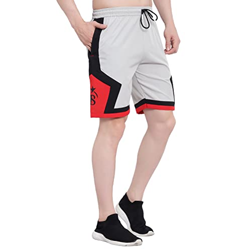 Image of BLUE STAR SHARK NS Lycra Sport Shorts for Men |Goa Shorts for Men | Running Shorts for Men | Regular Shorts for Men