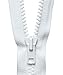 Produktbild YKK nicht teilbarer Reißverschluss aus Kunststoff mit Zipper Weiß 12 cm