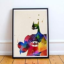 Nacnic 2 Affiche Batman Film Prints, Films et acteurs. De Vieilles Affiches de cinéma avec Style Aquarelle. Format A4