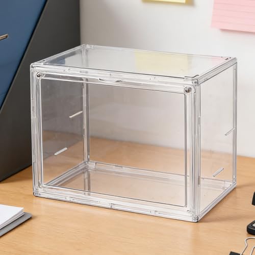 Vitrina de acrilico con puerta magnetica estanca y contenedores modulares 4