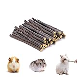 VCZONE Natural Apple Stick Set, Small Animals Chew Toys for Guinea Pig Rabbits Hamster Chinchilla Sq