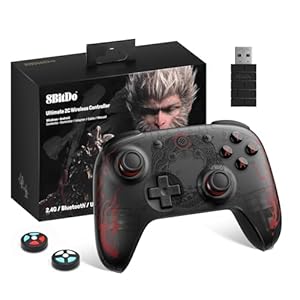 8Bitdo Ultimate 2C Wireless Controller für Windows PC und Android, mit Hall-Effekt-Joysticks und Hall-Triggern, keine Drift, 1000Hz Polling-Rate, Remappable L4/R4 Bumpers – Black Myth: Wukong