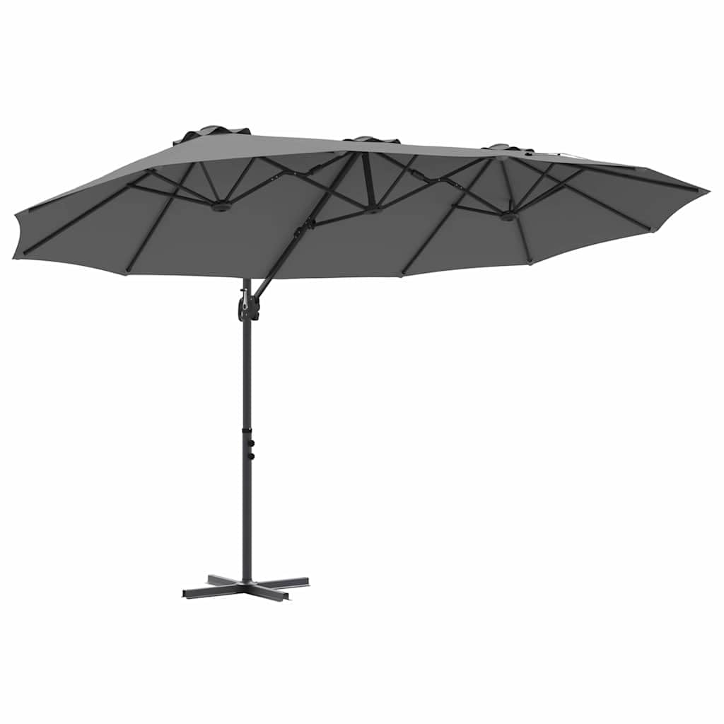 SYDE Antracyt parasol 372 x 198 x 243 cm poliester i aluminium
