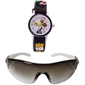 pass pass Eye Protected Goggle Kids Sunglasses Kid’s Watch for Age 3 to 8 Years Boys & Girls.(Pac-2)