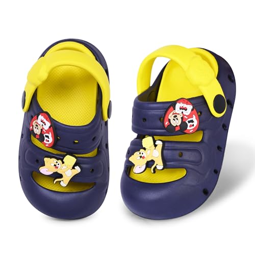 Image of GLJ Kids Comfort Clogs Sandals For Boy And Girl, 1 to 4 Years, Two-Strap Design, Easy To Wear Slip On, Dust and Waterproof, 7101