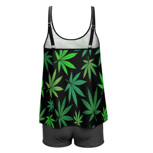 Plus Size Tankini Swimsuits for Women Two Piece Swimwear Set4