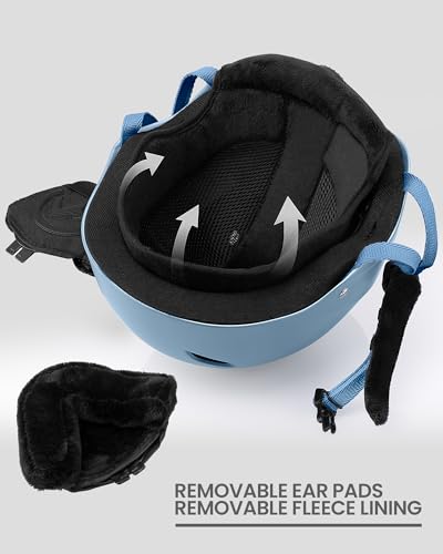 Image of OutdoorMaster Kelvin Ski Helmet - Snowboard Helmet for Men, Women & Youth (Gray Blue,L) | Ski & Snowboard Use,Fits Men,Women & Youth,ASTM Certified Impact Protection,Adjustable Ventilation