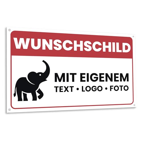 Schild selbst gestalten personalisiert – Aluminium oder Kunststoff – Wunschtext, Foto oder Logo – wetterfestes Werbeschild, Firmenschild, Praxisschild, Türschild, Wanddeko nach Maß