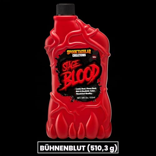 Spooktacular Creations 540ml Fake Halloween Vampirblutflasche, Kunstblut, Bühnenblut für Halloweenkostüme, Zombie… – Ansicht 4