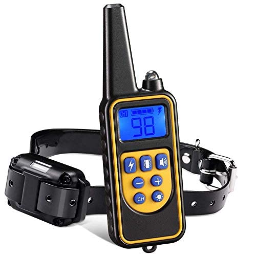 Dog Shock Training Collar Rechargeable Waterproof 875 Yards Remote Control E-Collar