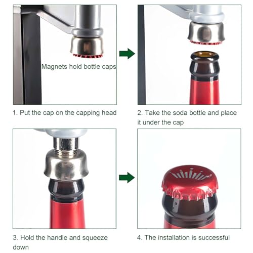 Capsuleuse Manuelle, Scelleuse De Bouteilles De Bureau, Scellage sans Effort pour Le Brassage Maison Et Les Projets De Bricolage