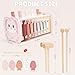 Joyreal Montessori Toys for 1 Year Old Girl Gift - Pink Wooden Hammering Pounding Toy with Xylophone & Fishing Game - Toddler Learning Activities for Kids 1+ 2 3 Year Old Christmas Birthday Gifts