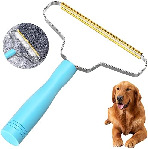 Pet Hair Remover,Cleaner Pro Pet Hair,Lint Remover,Pet Hair Remover for Couch,Lint Shaver,Carpet Rake,Lint Cleaner,Fabric Shaver by FLUOTINE,Dog Hair Remover and Cat Hair Remover(Blue)