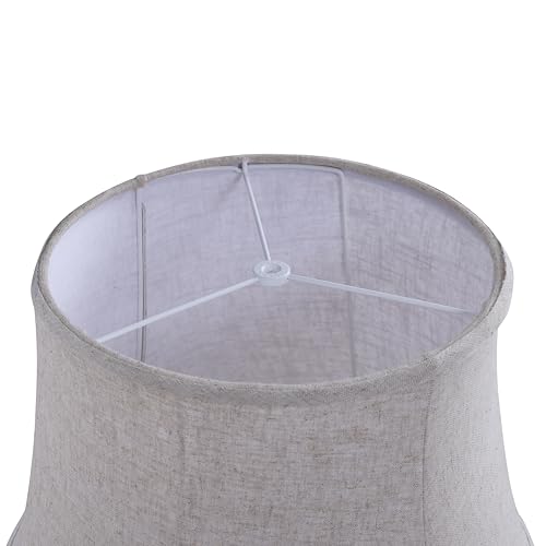 Aspen Creative 38022, Handsewn Bell Traditional Collapsible Spider Shade, Beige Linen Fabric, 12" Top x 16" Bottom x 11" Slant by Aspen Creative - Used condition - Image 4