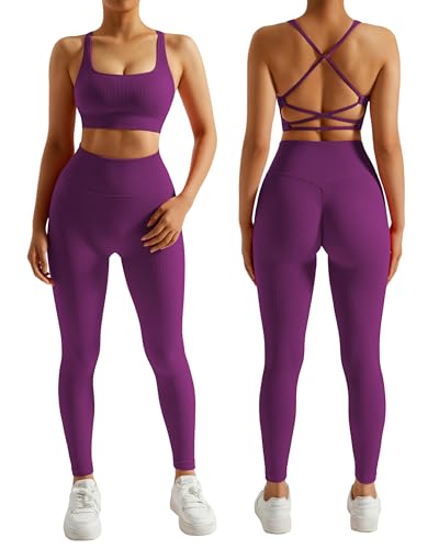 Ribbed Backless Bra & Butt Lifting Leggings
