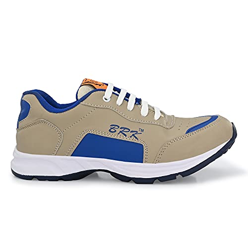Image of BRK Footwear Men's Blue Running Sports Shoes | Lace-Up Lightweight Sneakers | Rubber Sole | Cushioned Gym Walking Casual Athletic Shoes for Men