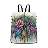 YJinYJSTY Women Fashion BackPack Purse Flower Bohemian Dreamcatcher Anti Theft Rucksack Travel Shoulder Bag Waterproof Bookbag for College Work Travel Outdoor