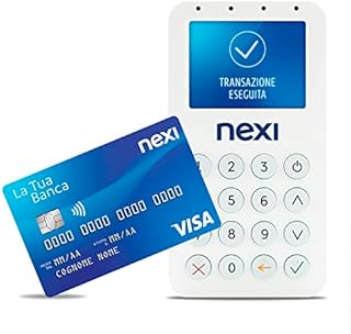 Nexi Mobile Pos - Portable Contactless Pos, Portable Electronic Reader for Payments with Debit Card, Credit Card, Prepaid, Apple Pay and Google Pay - Digital Signature with Nexi Mobile App, BP-55