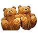 UKKO Hiver Pantoufles Femmes Teddy Bear Peluches Dessin Animé Mignon House Slipper Diapositives Chaudes Fourry Flip Flop Chaussures-Light Brown,35-43, Brun Clair, 35/43 EU