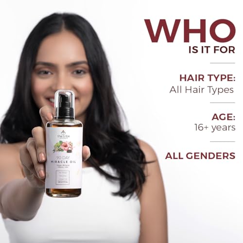 The Tribe Concepts 90 Day Miracle Hair Growth Oil, Anti Hairfall Oil for Breakage, Hair Fall Control Oil contains Bhringraj, Hibiscus & Amla Oil For Hair, 100% Chemical Free & Natural - 200 ml - Image 5
