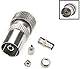 RUNCCI-YUN Antennen Verteiler Splitter - 0-1000 MHz - 2X Koax Stecker für DVB-T/BK - T-Adapter Verteiler für analoges und digitales Kabelfernsehen