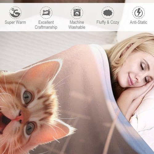 Couverture flanelle chat douce pour lit et plaid canapé 130x180 - 6