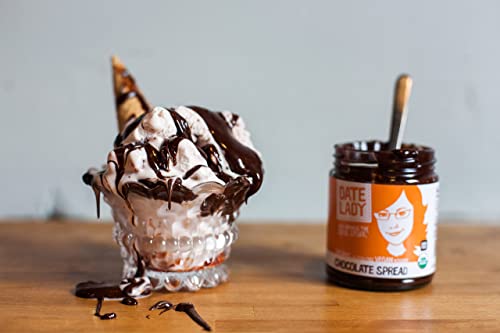 Organic Chocolate Date Spread | Vegan, Paleo, Gluten Free & Kosher, No Added Sugar, No Preservatives (1 Jar) Cocoa Spread Perfect For Dipping Fruit and Using as a Sauce on Ice Cream.