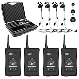 GaiRen Referee Communication System, Professional FBIM Referee Headsets with Earphone for Soccer Volleyball Ofiicial Football Handball (4 Pack)