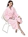 Yurhap Premium Robes for Women - Super Soft Cozy Fleece Womens Robe Plush Long Bathrobe