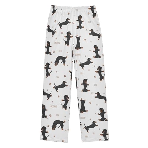 Boys' Pants Yoga Dogs Long Bottoms Jogger Pants Elastic Waist Trousers with Pockets S-XL