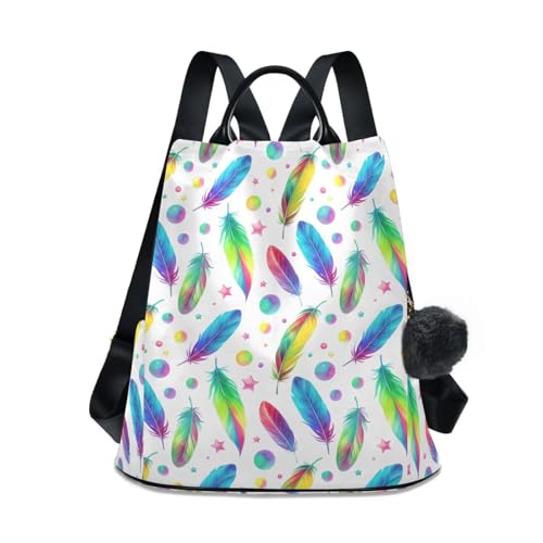 Sac à dos aquarelle pastel plumes pour les sorties urbaines