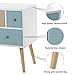 Lifewit Nightstand with 4 Fabric Drawers, Bedroom Side Table Bedside Table, Easy to Assemble, Sturdy and Durable, Small and Cute, White, 18.9 x 11.8 x 21.7 in