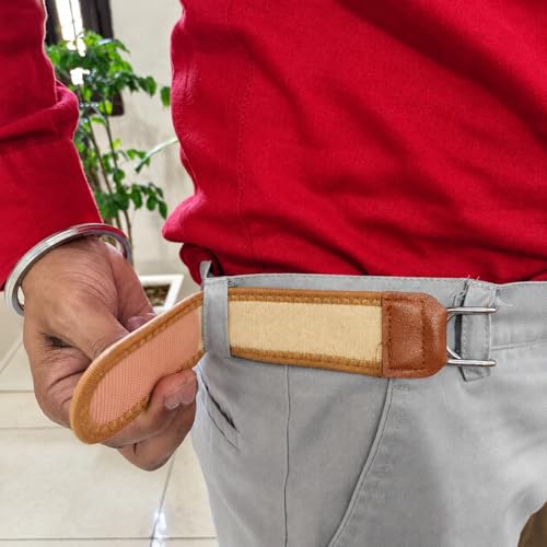 Image of 2PCS Buckleless Belt Hook Set | Elastic Waist Belt with Metal Hook & Hook Loop Closure | Invisible Stretch Waistband for Jeans, Trousers, Workwear & Daily Use
