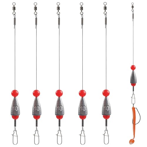 Carolina Ready Rigs for Bass Fishing, Steel Fishing Leaders with ...