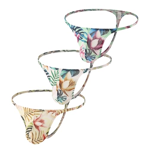 Men Thong T-back Sexy Underwear Lingerie Bikini Underpants Big Pouch Panties