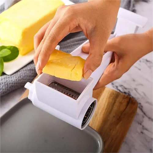 Rallador giratorio multipropósito con tambores de acero inoxidable miniatura 3
