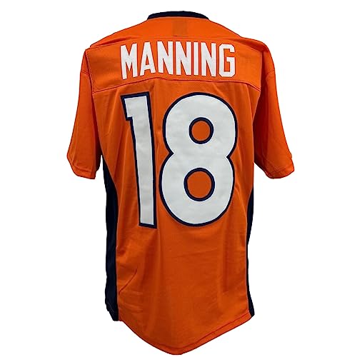 Peyton Manning Jersey Orange Denver | Unisex Adult Sizes Unsigned Custom Sewn Stitched