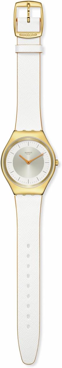 Swatch Skin Irony Unisex Watch Casual Polymer White Quartz Waterproof Pearl Gleam