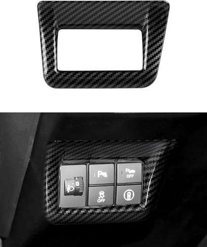 Image of Headlight Control Switch Cover Decals for Honda Civic 2022 2023 2024 2025 2026 11th Gen Accessories ABS Carbon Fiber Interior Stickers