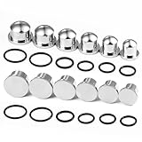 LADEMAYH 12PCS 11-16mm Stainless Steel Ear Stretching Kit with 1mm Increments, Dead Stretching Short Tapers Plugs with Rubber Rings - Safe & Easy for Men & Women (Silver)