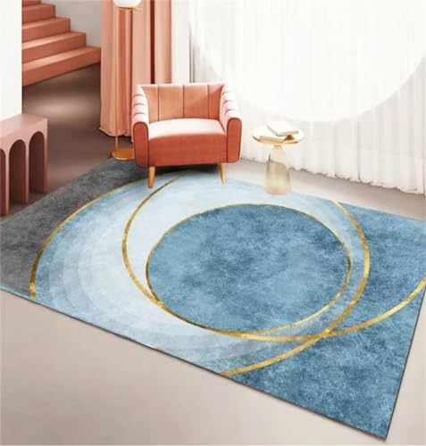 Tapis de chambre lavable et antidérapant design géométrique - 2