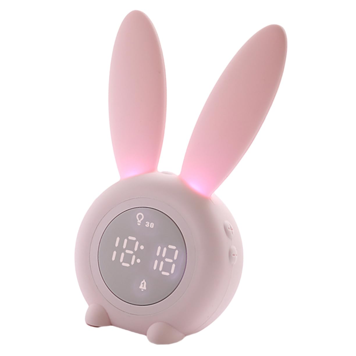 Despertador para niños que elimina el miedo a la oscuridad con luz LED de conejo