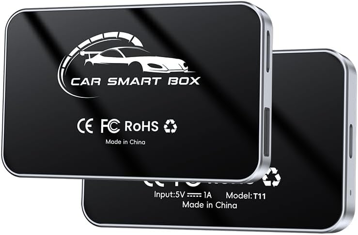 Wireless Adapter for Apple CarPlay and Android Auto | Ideal for Daily Commutes and Road Trips, Quad Core Smart Box with Android 12