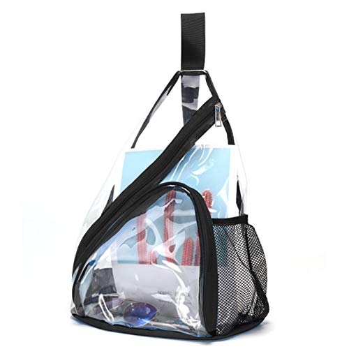 Sling Backpack, Multipurpose Bag Waterproof Wear-Resistant Backpack Transparent PVC Shoulder Bag