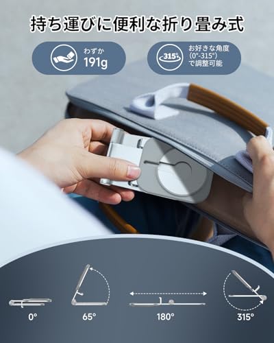 AGGOZ MagSafe充電器 ワイヤレススタンド 20W USB-C付