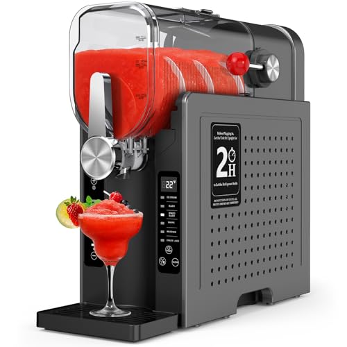 Rellytech Slushie Machine for Home – 70oz Frozen Drink Maker with 6 Presets, No Ice Needed, 360° Mixing, One-Touch Self-Cleaning, Ice Cream & Smoothie Machine for Margaritas, Frappés, Cocktails & More