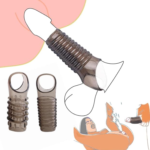 New Penis Rings for Men Erection 2Pcs Reusable Cock Rings Penis Enlarge Sleeves Girth Long Lasting Stronger Strechy